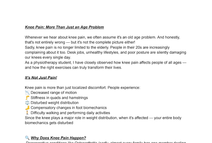 write physiotherapy and health articles